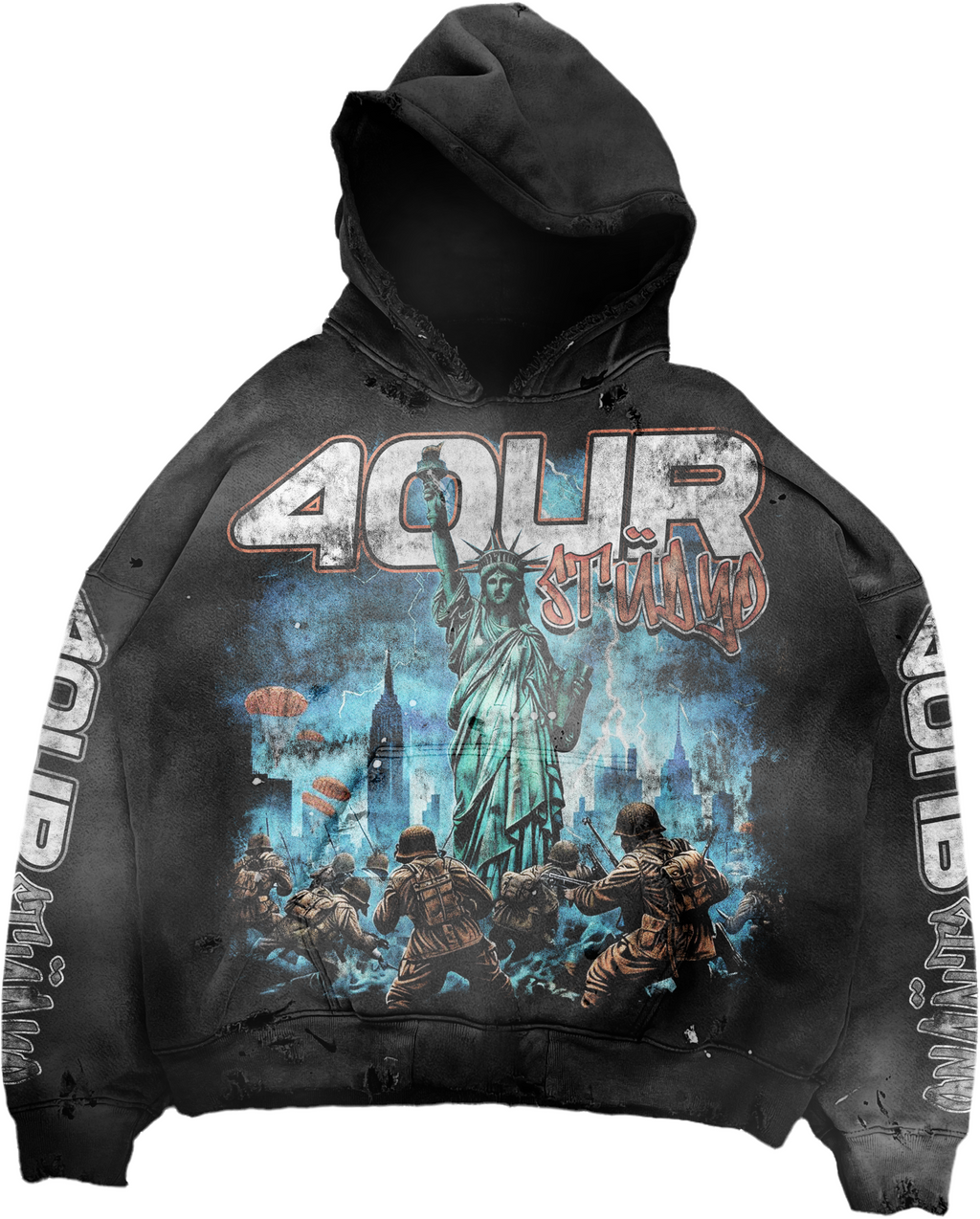 NYC WAR PULLOVER HOODIE